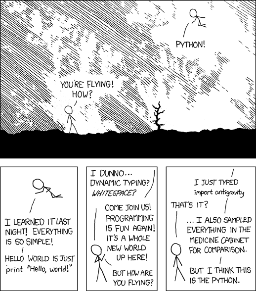 xkcd comic about python modules